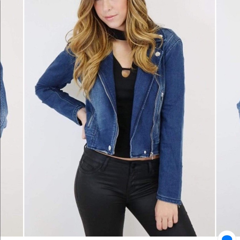 Sweet moto denim jacket XS